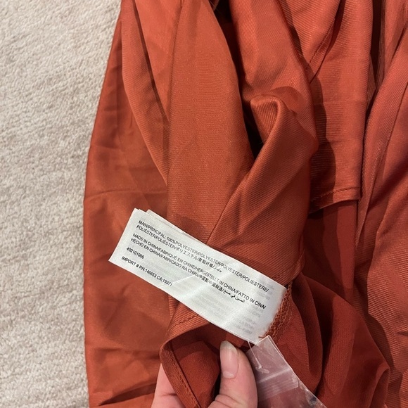 The Fifth Label Orange Midi Satin Dress With Tie Back Size XS Revolve - Picture 7 of 7